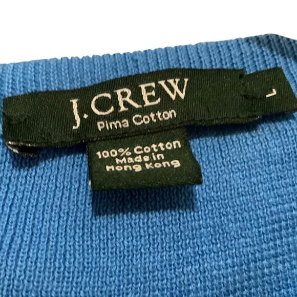 JCrew Sweater Size L Long Sleeve Crewneck Pima Cotton Preppy Minimalist Pullover - Picture 5 of 5